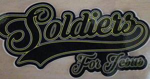 Decal Support SOLIDER FOR JESUS STICKER Baseball Logo