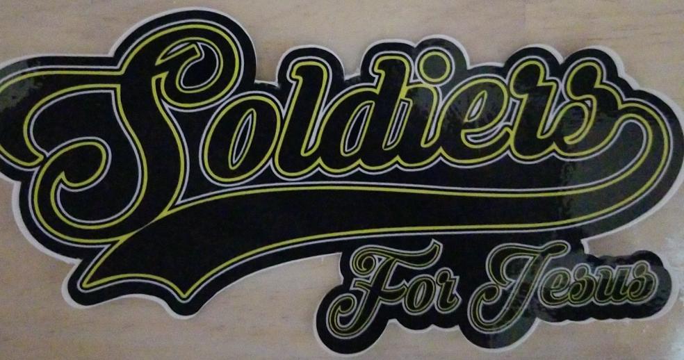 Decal Support SOLIDER FOR JESUS STICKER Baseball Logo