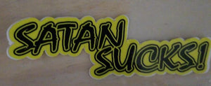 Decal Support SATAN SUCKS STICKER